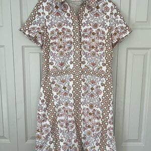 New Tory Burch - Floral Geometric Print Dress - Multicolor